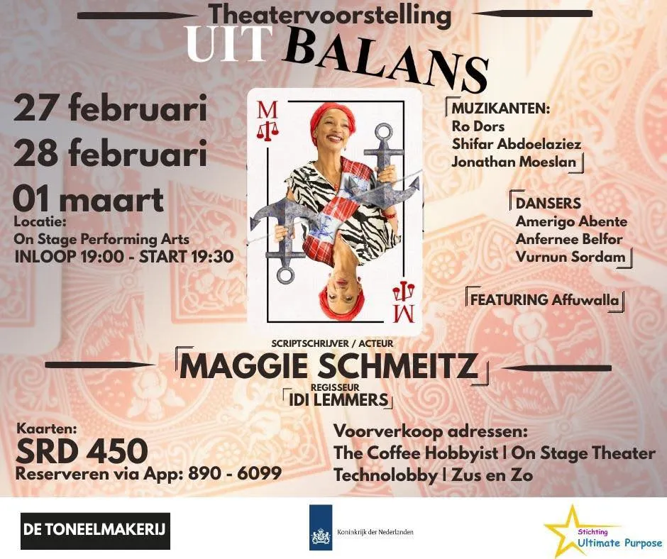 Flyer of Theatervoorstelling Uit Balans at OnStage Performing Arts