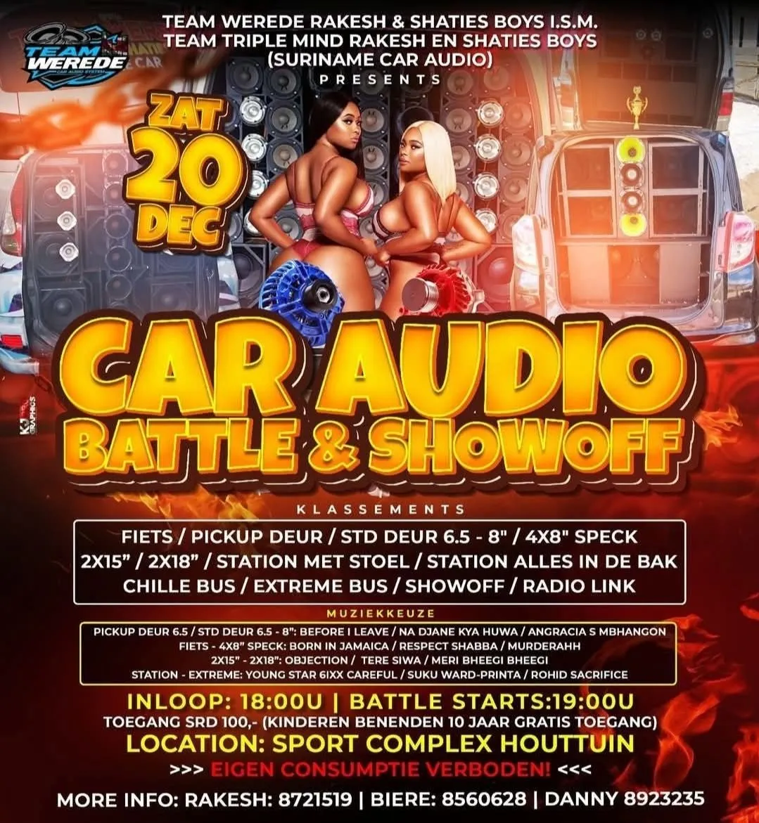 Flyer van Car Audio Battle & Showoff bij Sport Complex Houttuin