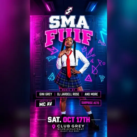 Flyer of SMA FUIF at Club Grey
