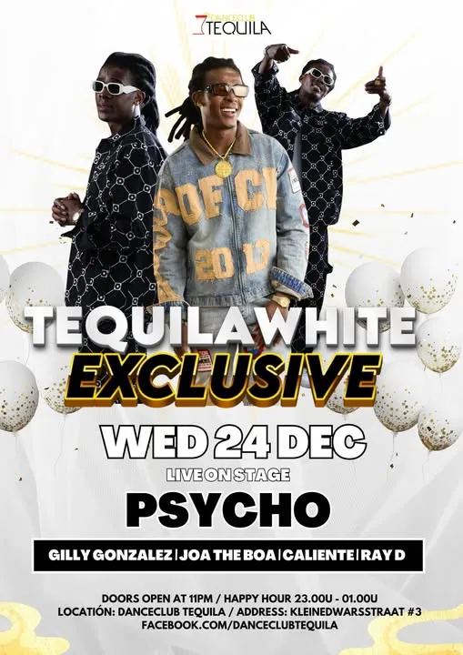 Flyer of Tequila White Exclusive at Danceclub Tequila