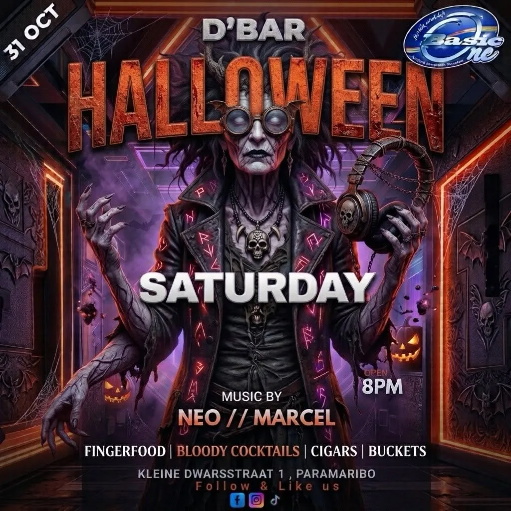 Flyer van Halloween Party bij D'Bar