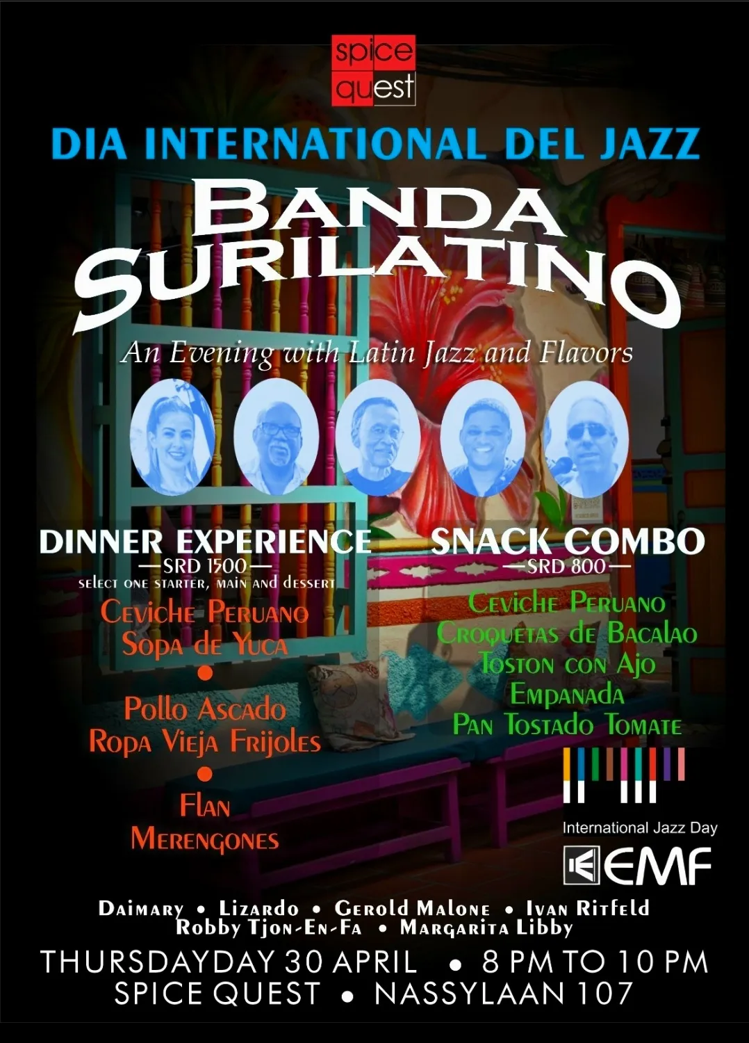 Flyer van DIA INTERNATIONAL DEL JAZZ bij Spice Quest