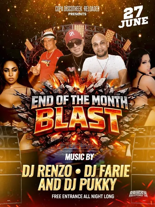 Flyer van END OF THE MONTH BLAST bij Copa Discotheek
