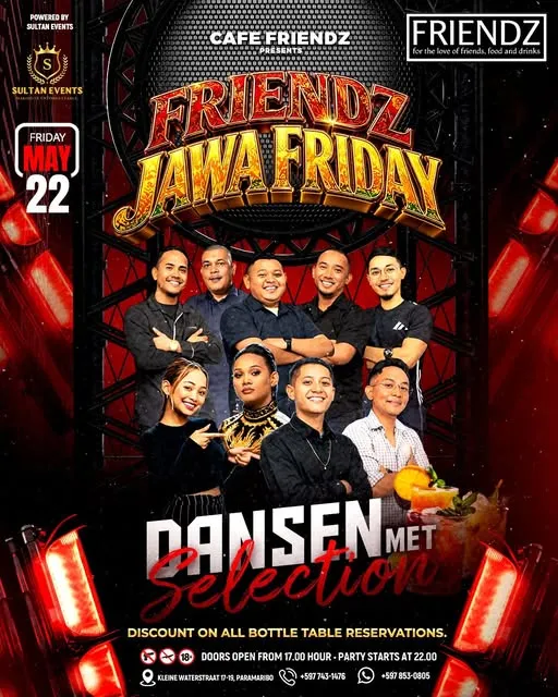 Flyer of Friendz Jawa Friday at Cafe Friendz