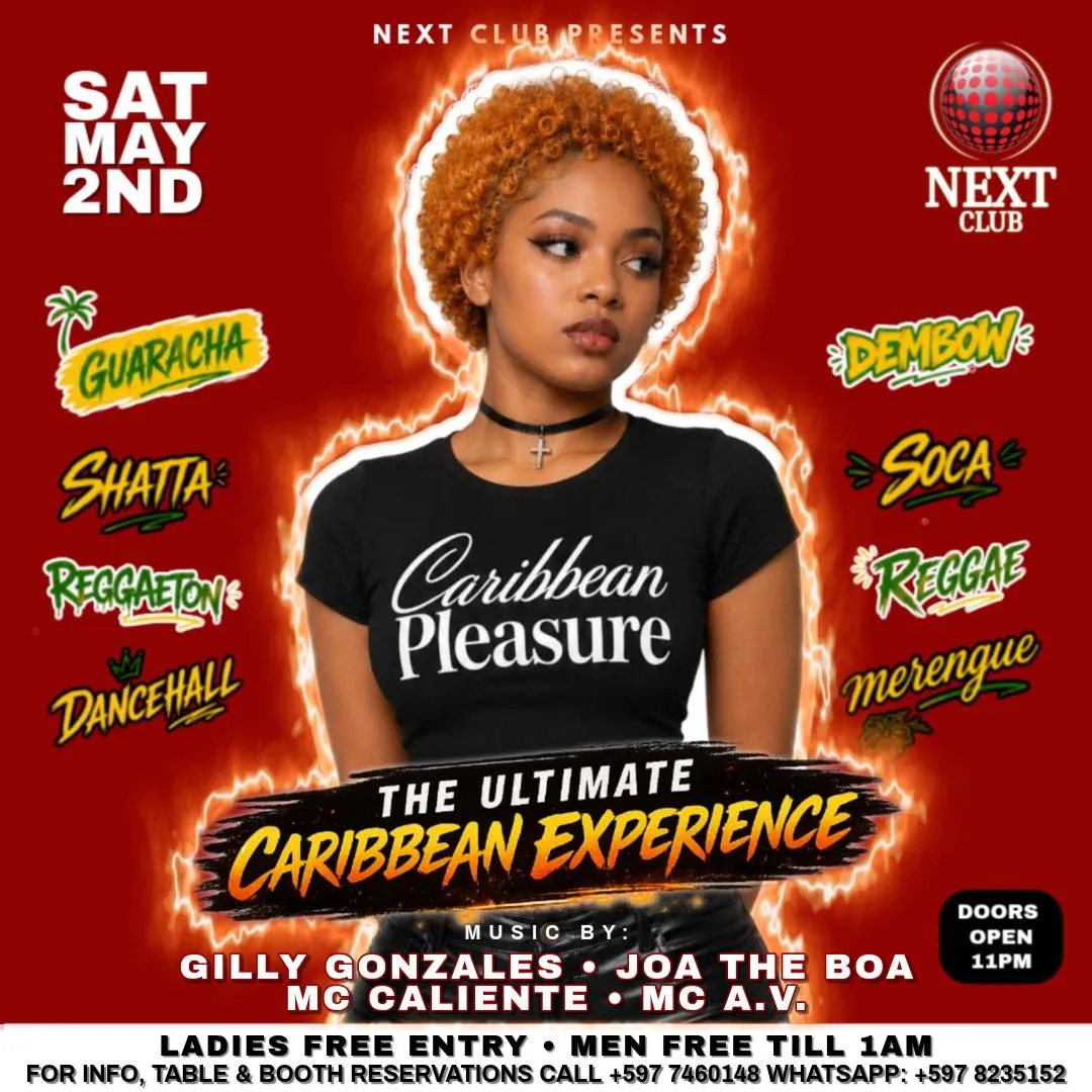 Flyer van THE ULTIMATE CARIBBEAN EXPERIENCE bij Next Club