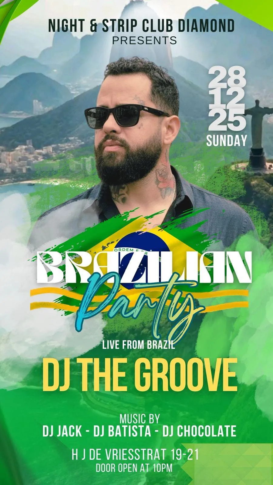 Flyer of Brazilian Party at Night & Strip Club Diamond