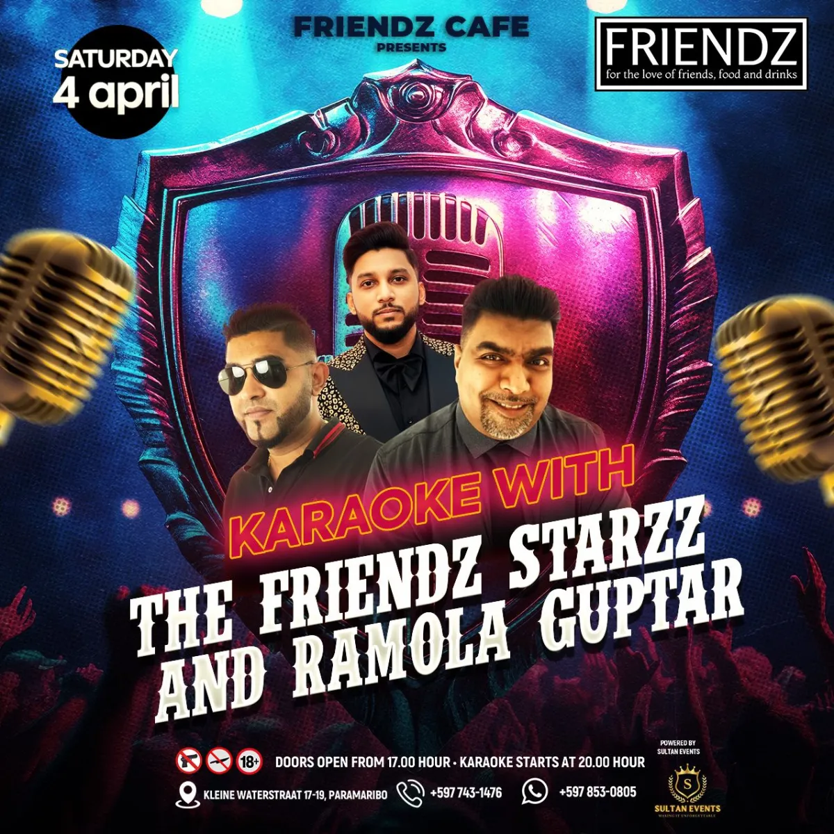 Flyer van Karaoke Night bij Cafe Friendz