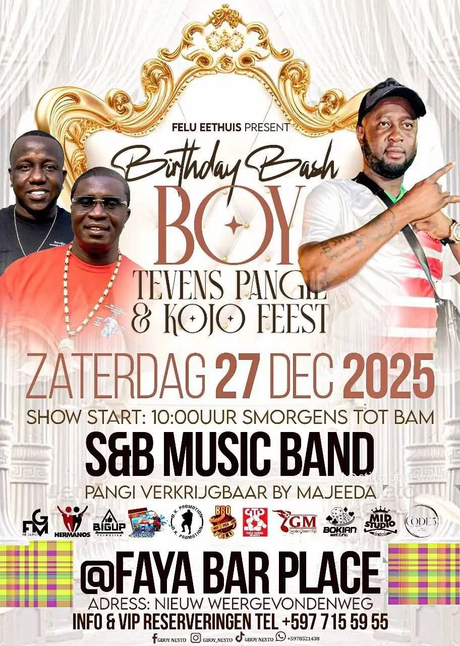 Flyer van Birthday Bash Boy bij Faya Bar Place