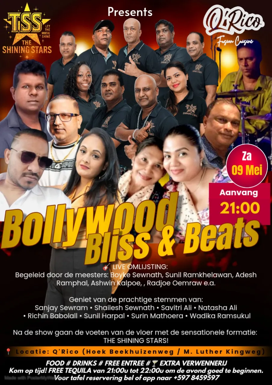 Flyer van Bollywood Bliss & Beats bij Q'Rico