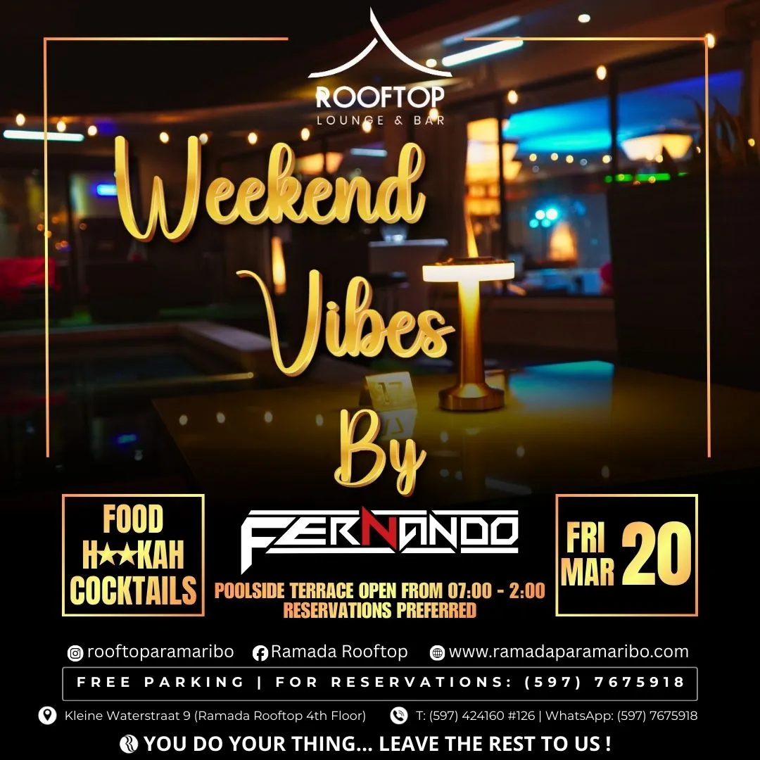 Flyer van Weekend Vibes bij Ramada Rooftop