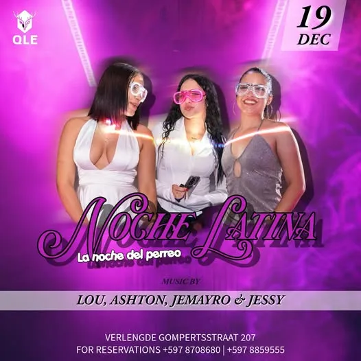 Flyer of Noche Latina at QLE