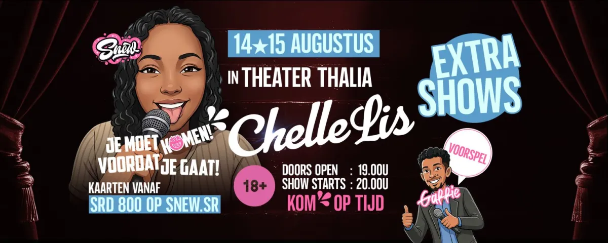 Flyer van ChelleLis bij Theater Thalia