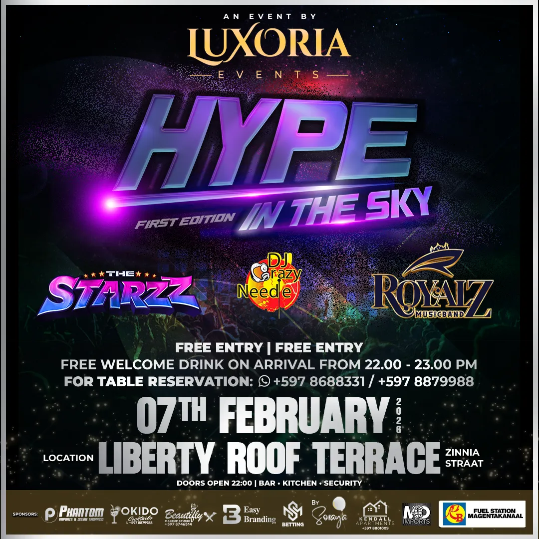 Flyer van Hype in the Sky bij Liberty Roof Terrace