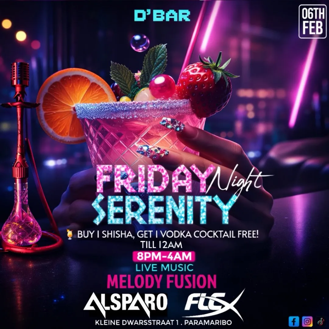 Flyer van Friday Night Serenity bij D'Bar