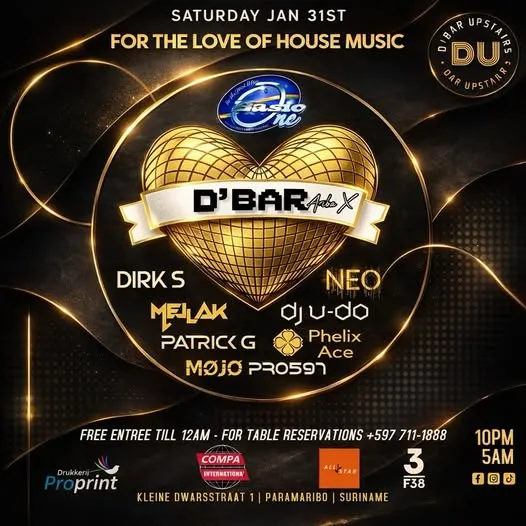 Flyer of For the Love of House Music at D'Bar Upstairs