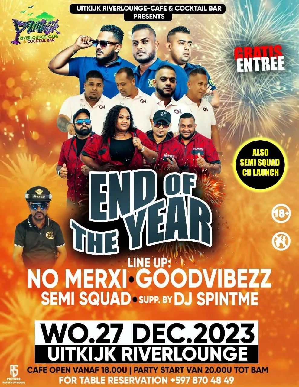 Flyer van End of the Year bij Uitkijk Riverlounge