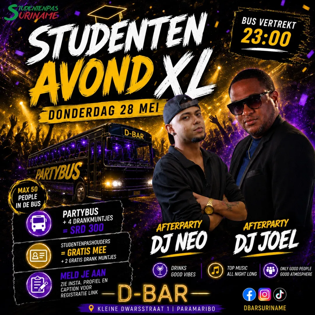 Flyer van STUDENTEN AVOND XL bij D'Bar