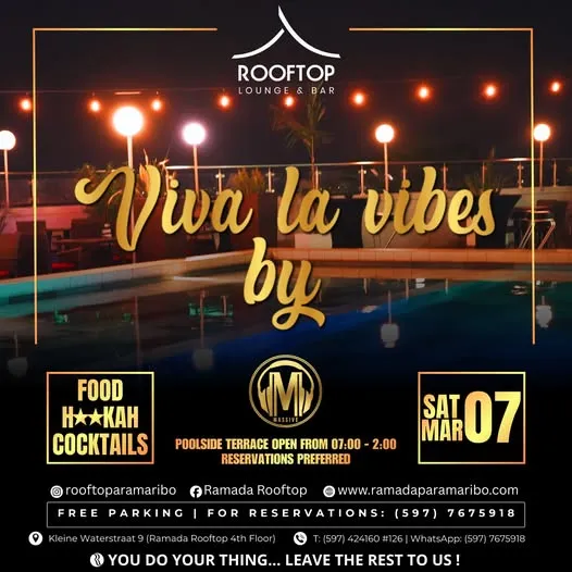 Flyer van Viva la vibes bij Ramada Rooftop