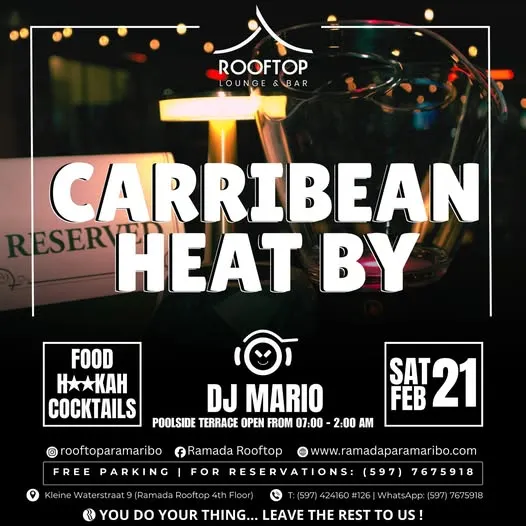 Flyer van Caribbean Heat By bij Ramada Rooftop