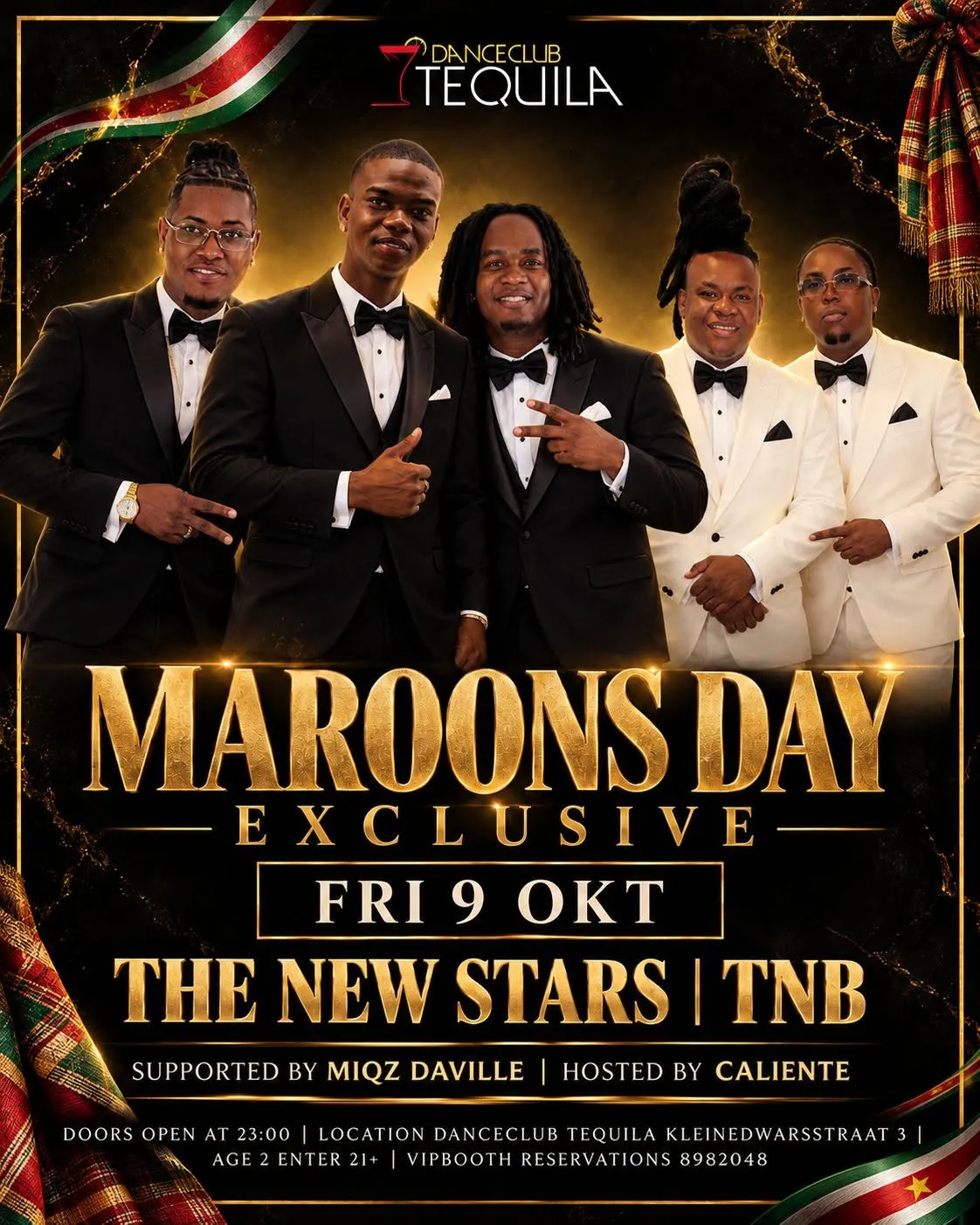 Flyer van MAROONS DAY EXCLUSIVE bij Danceclub Tequila