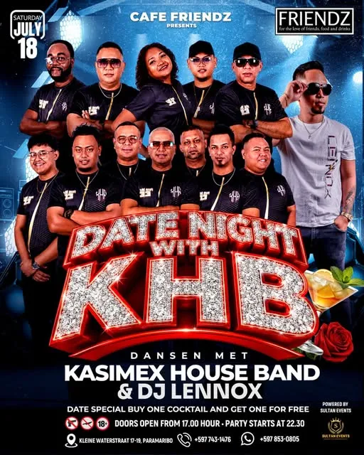 Flyer van DATE NIGHT WITH KHB bij Cafe Friendz
