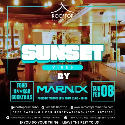 Flyer van Sunset Vibes bij Ramada Rooftop