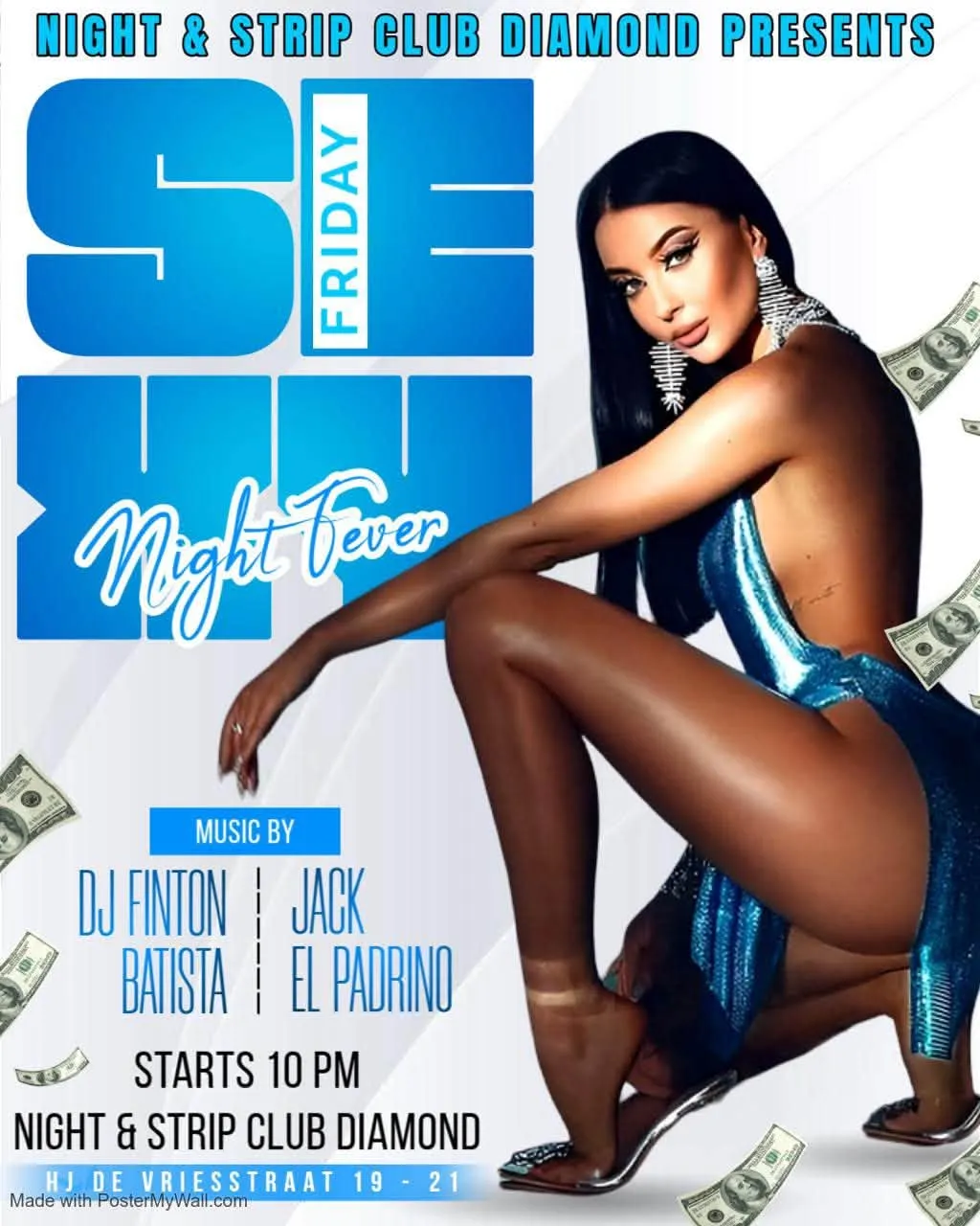 Flyer of SEXY NIGHT FEVER at Night & Strip Club Diamond