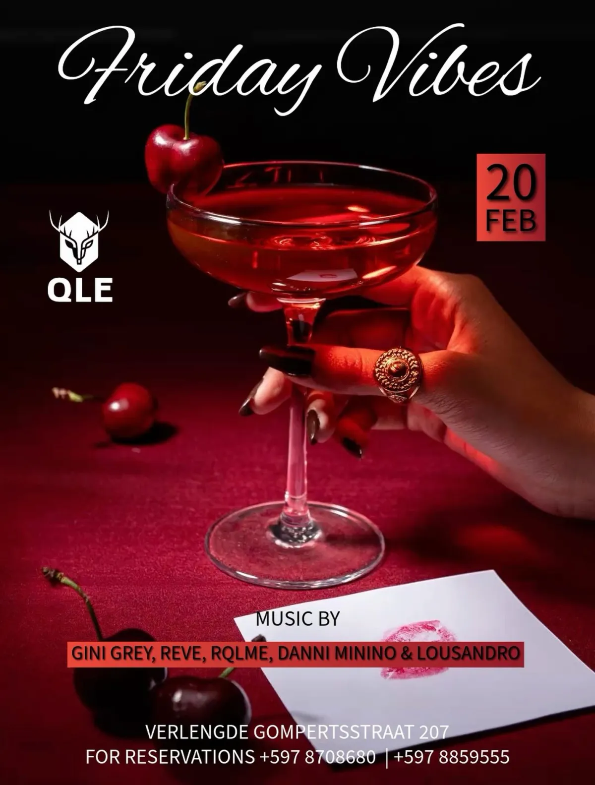 Flyer van Friday Vibes bij QLE