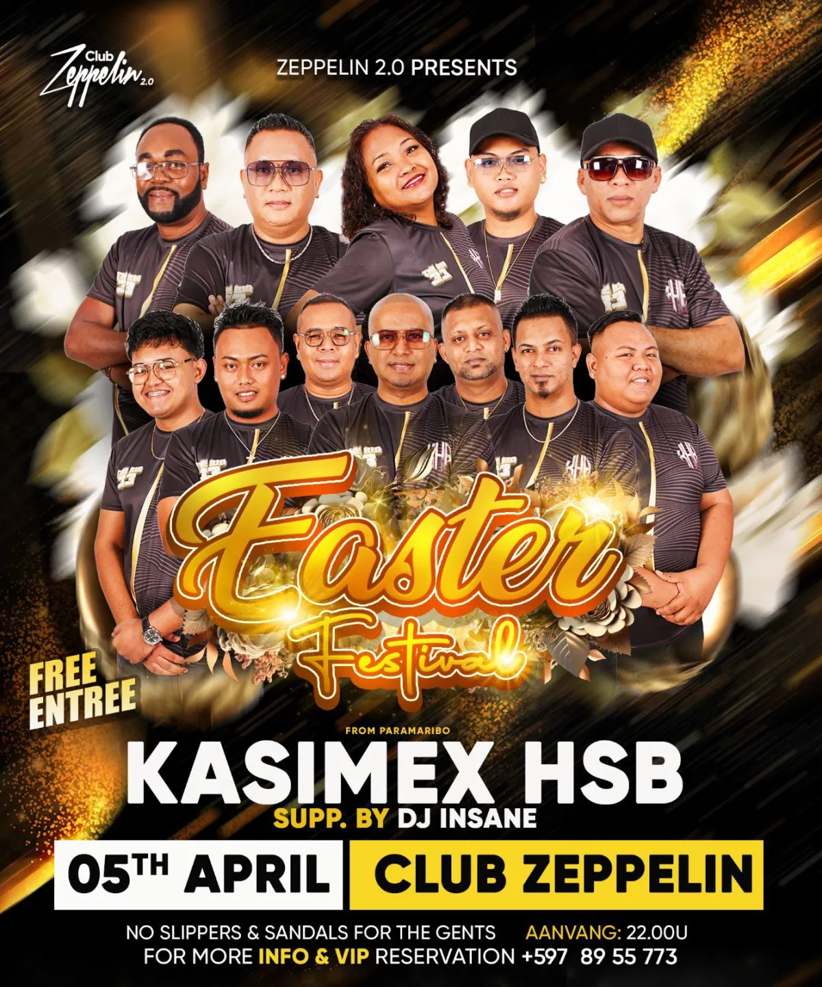 Flyer van Easter Festival bij Club Zeppelin