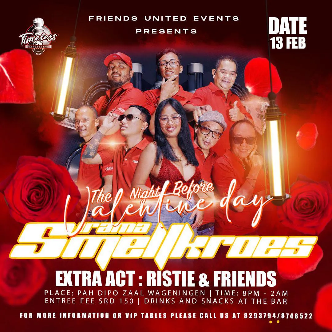 Flyer of The Night Before Valentine at Pah Dipo Zaal Wageningen