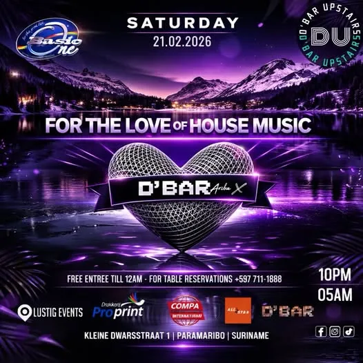 Flyer van For the Love of House Music bij D'Bar Upstairs