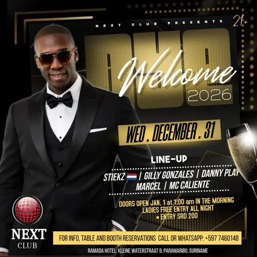 Flyer van NYE Welcome 2026 bij Next Club