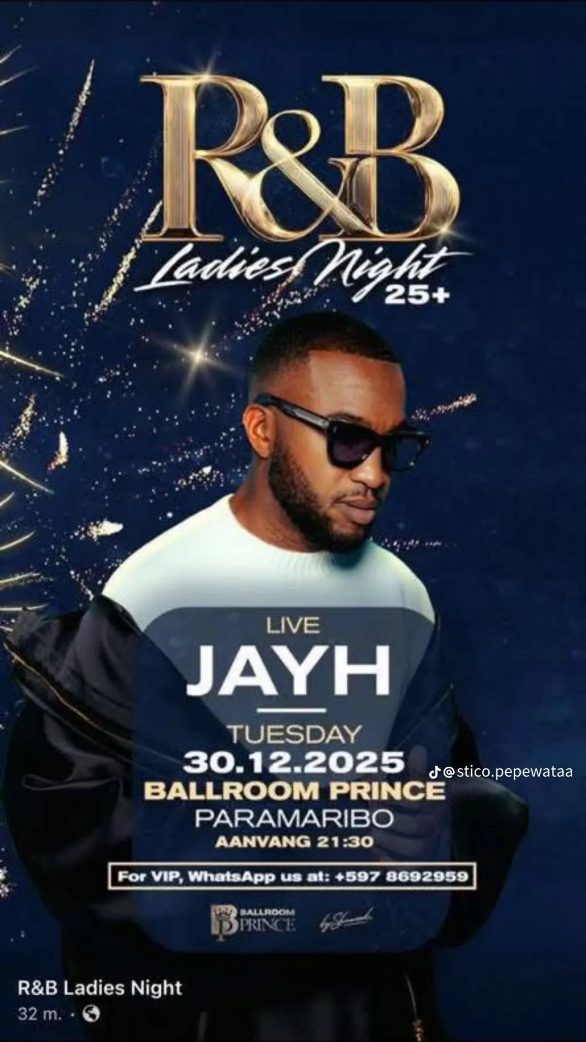 Flyer of R&B Ladies Night at Ballroom Prince