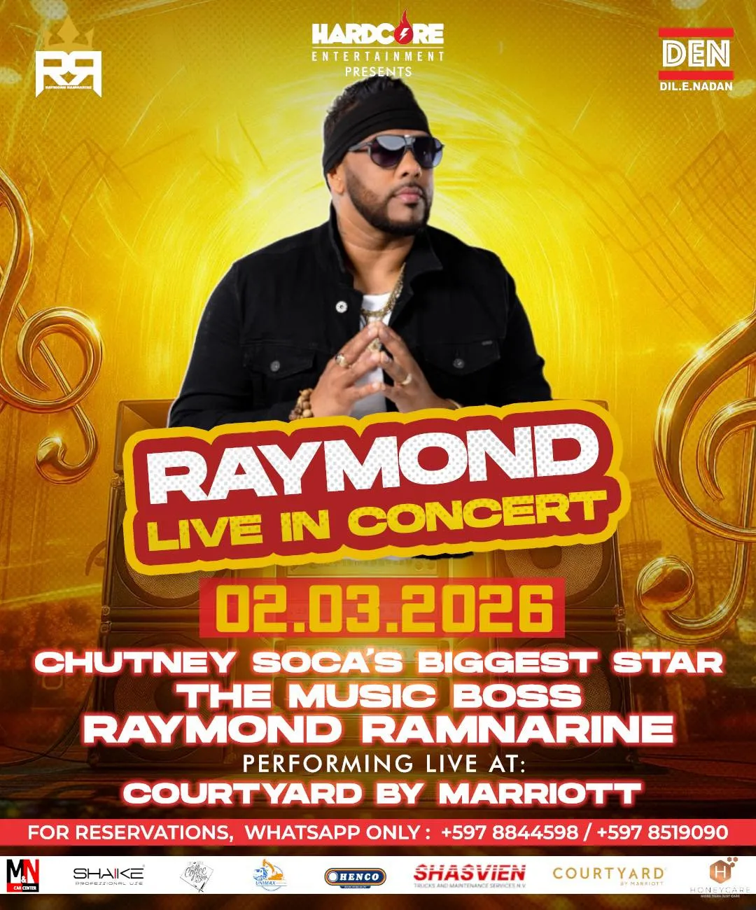 Flyer van Raymond Live in Concert bij Courtyard by Marriott