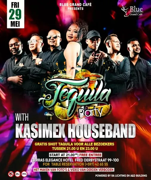 Flyer of Tequila Party at Blue Grand Café