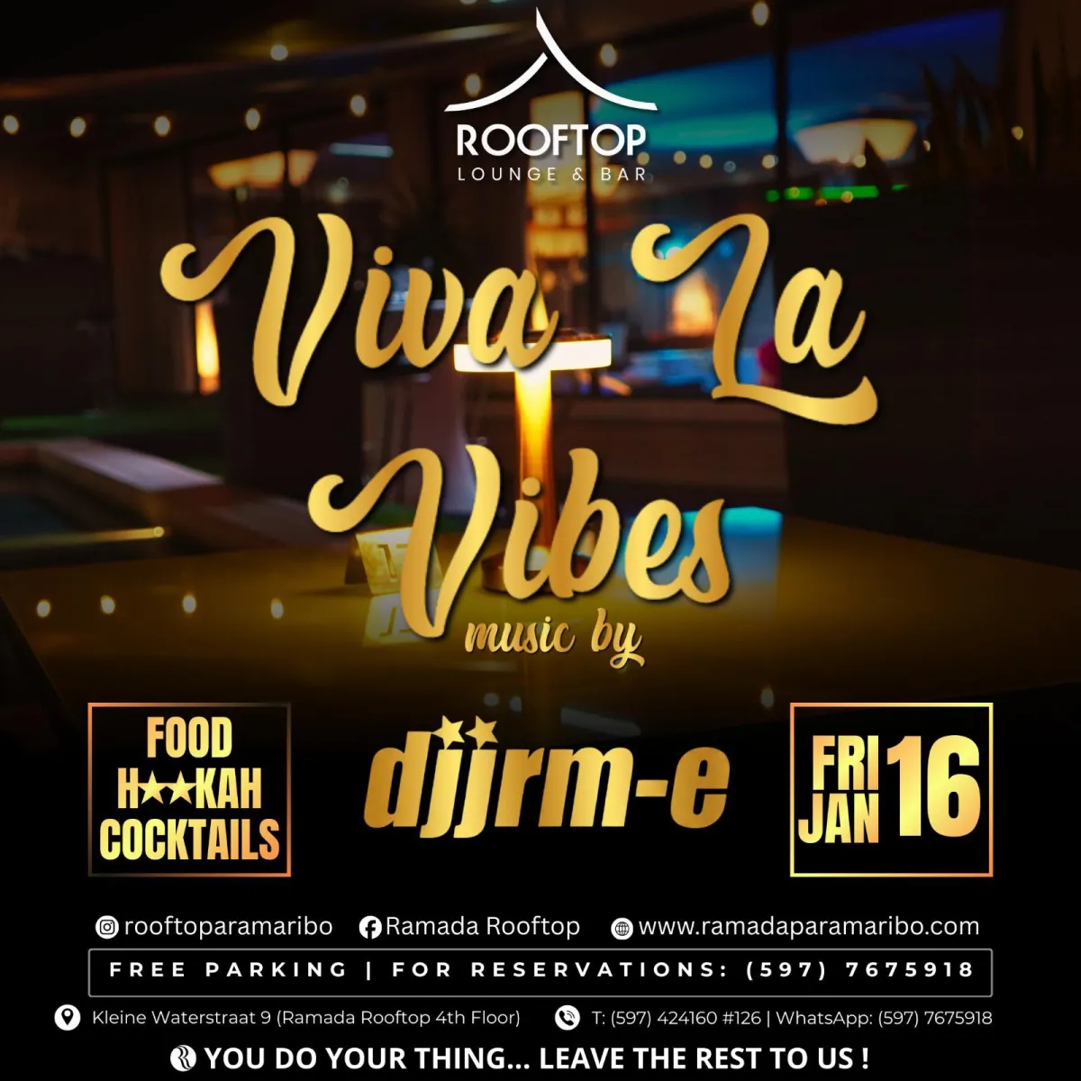 Flyer van Viva La Vibes bij Ramada Rooftop