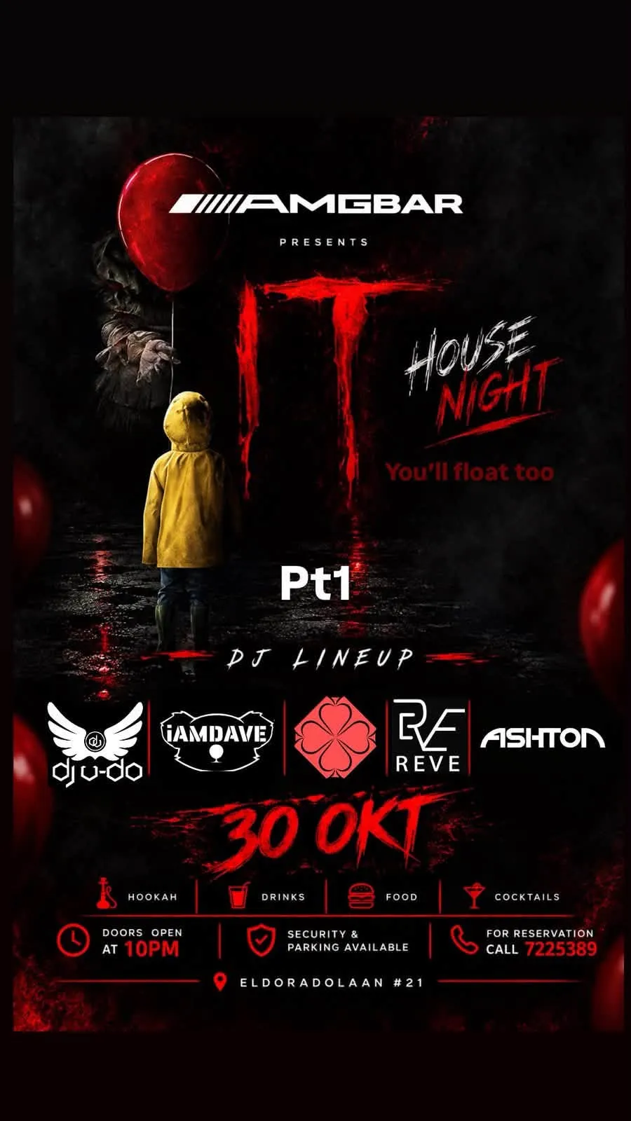 Flyer van IT House Night Pt1 bij AMG Bar