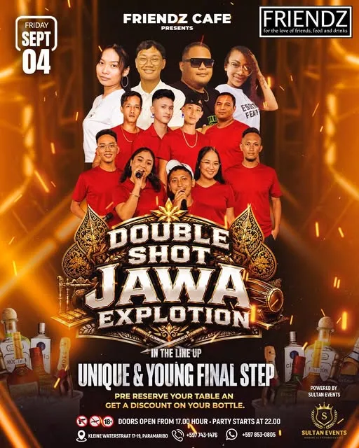 Flyer van DOUBLE SHOT JAWA EXPLOTION bij Cafe Friendz