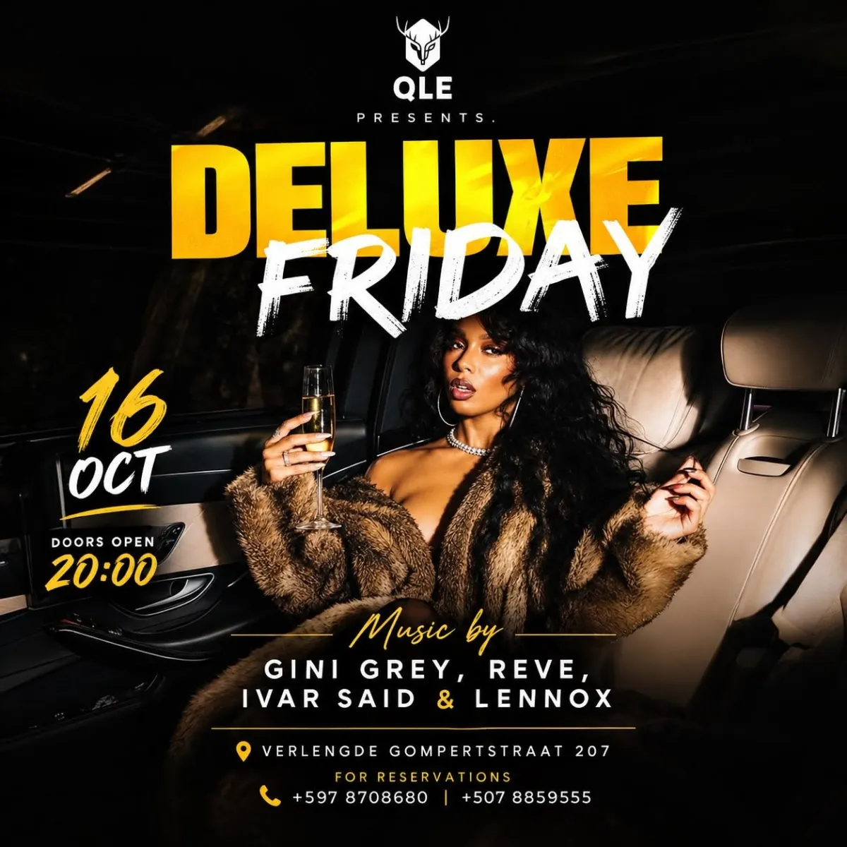 Flyer of DELUXE FRIDAY at QLE