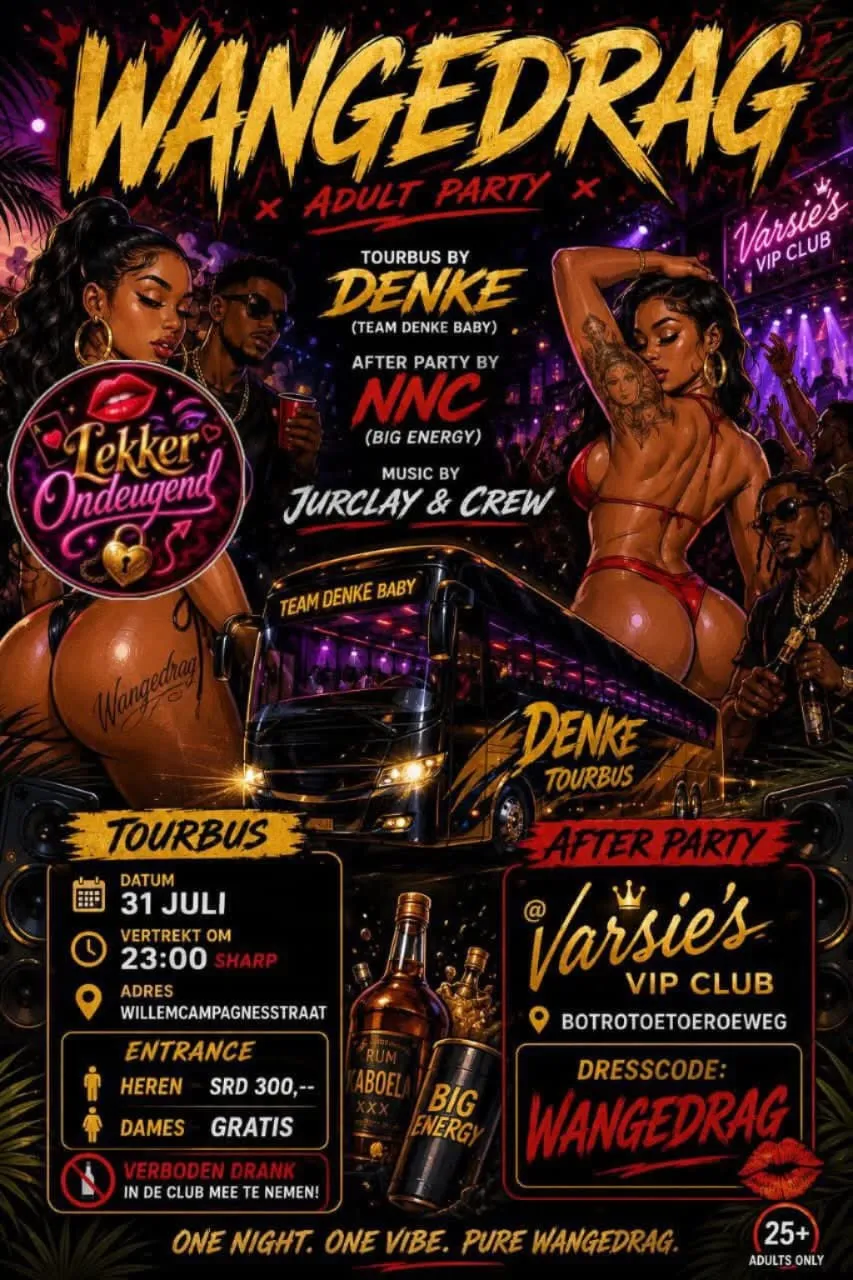 Flyer of WANGEDRAG x ADULT PARTY at Varsie's VIP Club
