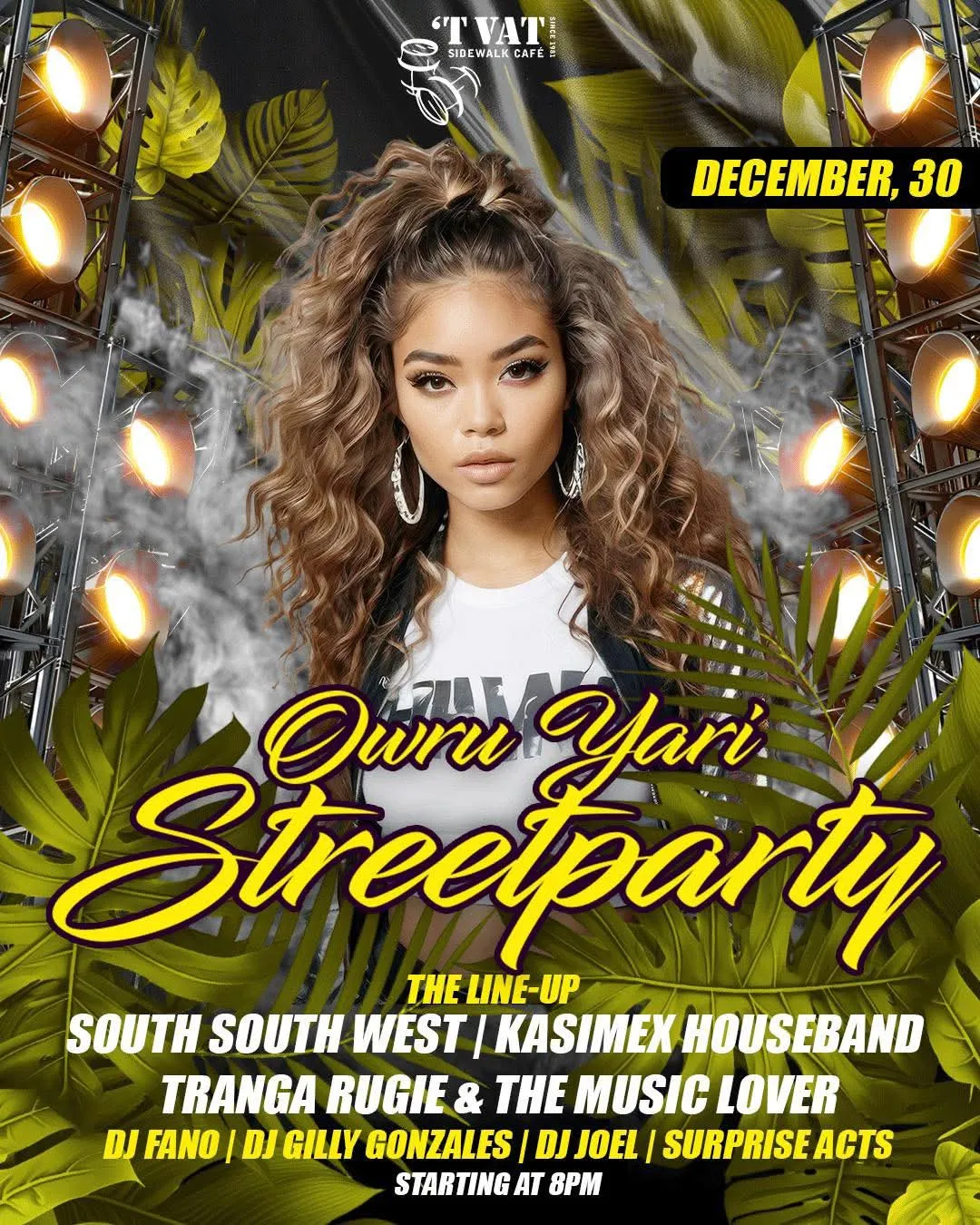 Flyer of Owru Yari Streetparty at 'T Vat