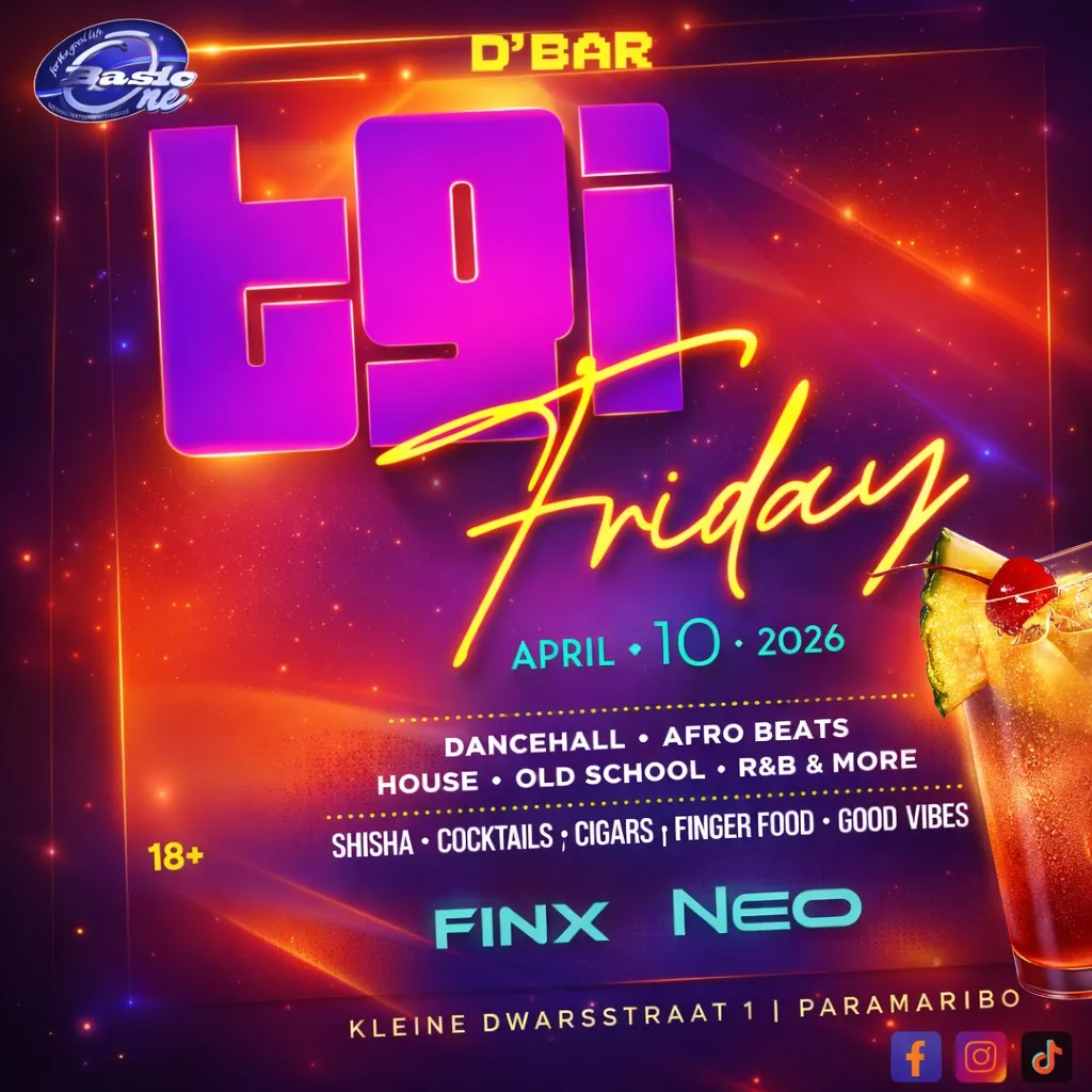 Flyer van tgi Friday bij D'Bar