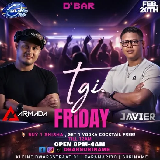 Flyer van Tgi. Friday bij D'Bar