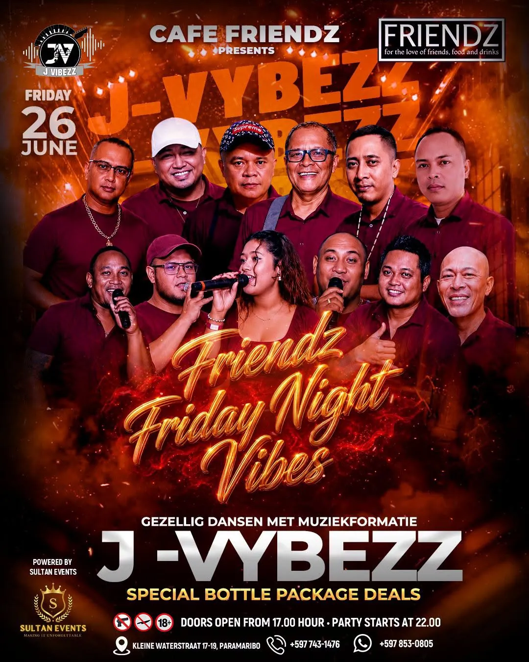 Flyer van Friendz Friday Night Vibes bij Cafe Friendz