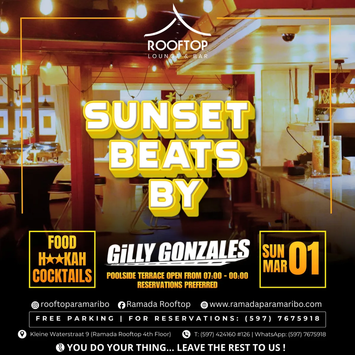 Flyer of SUNSET BEATS at Ramada Rooftop