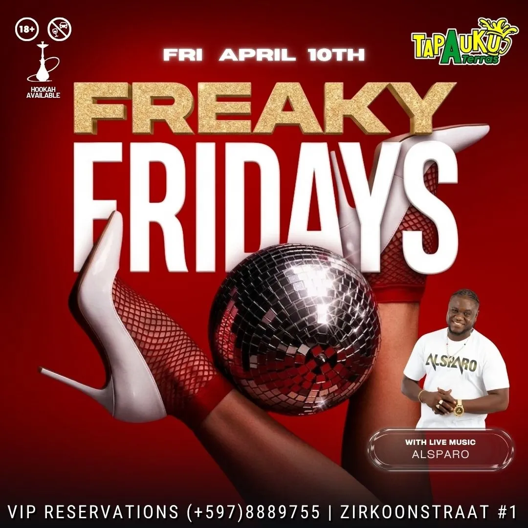 Flyer van Freaky Fridays bij Tap A Uku