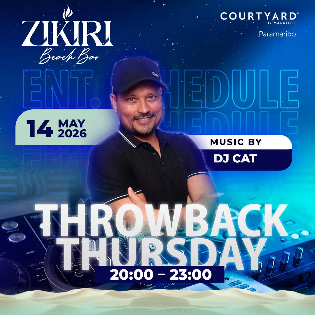 Flyer van THROWBACK THURSDAY bij Zikiri Beach Bar