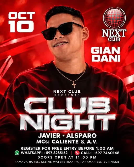 Flyer of CLUB NIGHT at Next Club