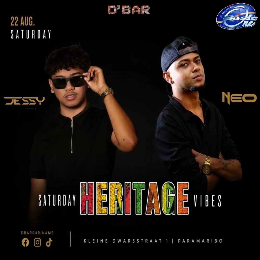 Flyer van HERITAGE VIBES bij D'Bar
