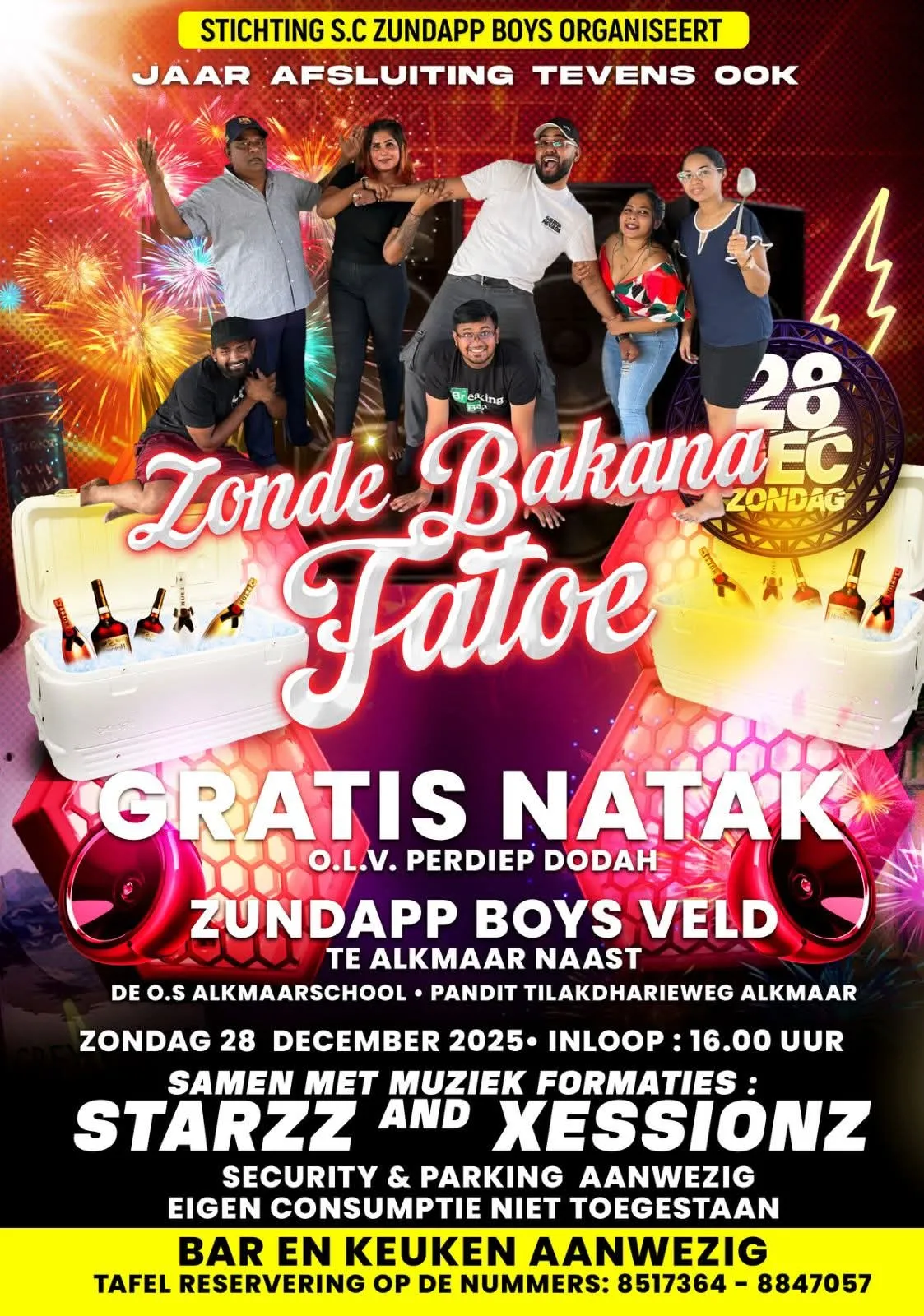 Flyer van Zonde Bakana Fatoe bij Zundapp Boys Veld